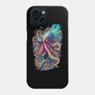 Colorful ocean cute Octopus kraken sea monster lots of pretty pastel colors Phone Case