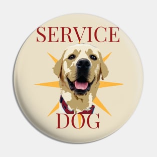 Service Dog Yellow Labrador Pin