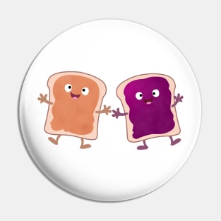 Cute peanut butter and jelly sandwich cartoon Pin