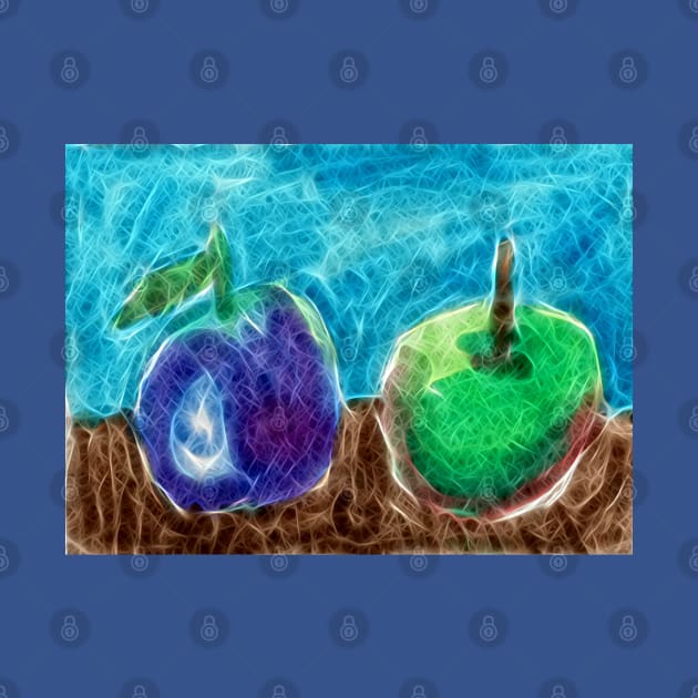 Plum and Apple by Mila-Ola_Art