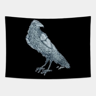 Metallic Raven Tapestry