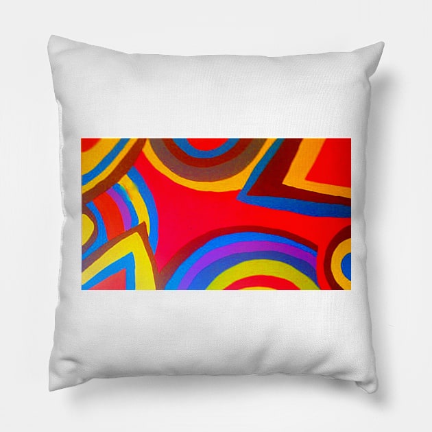 Work of art in collour Pillow by AlessandruLemos