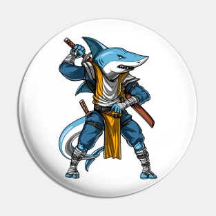 Shark Samurai Ninja Pin