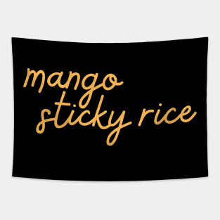 mango sticky rice - Thai mango yellow orange Tapestry