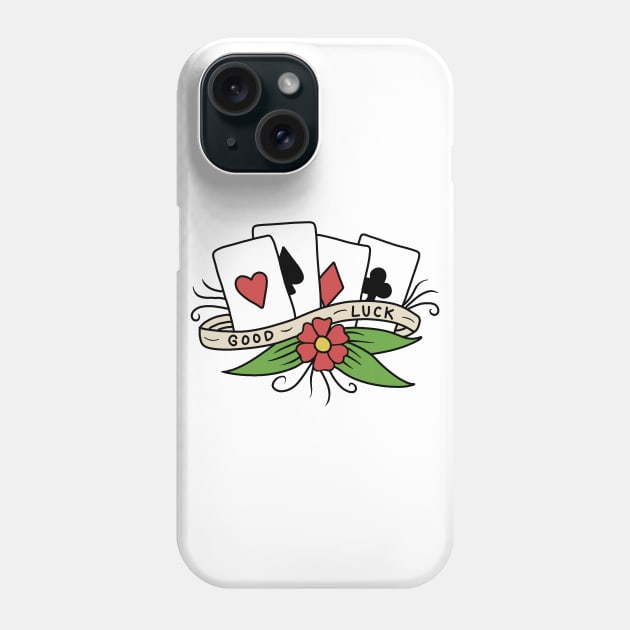 Vintage cards tattoo Phone Case by valentinahramov