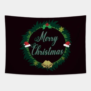 Merry Christmas, Christmas wreath Tapestry