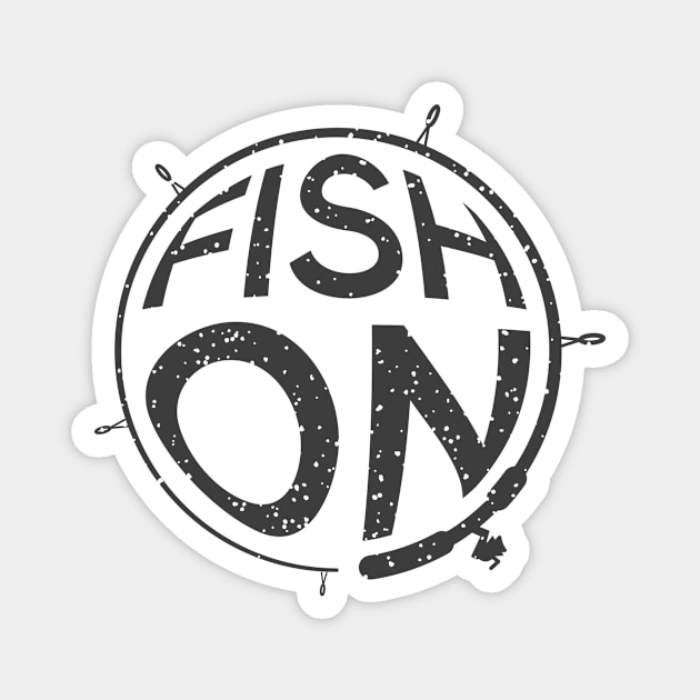 Fish on for fishing lover Magnet by Matadesain merch