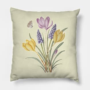 Crocus and Muscari Pillow