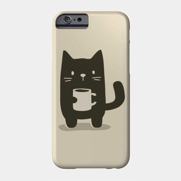 Cute Cat Drinking Coffee Cats Phone Case Teepublic