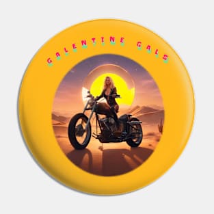 Galentines gal riding through the desert Pin