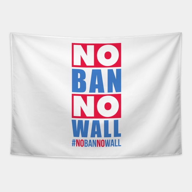 No Ban No Wall | Political Trending Tapestry by AbigailAdams