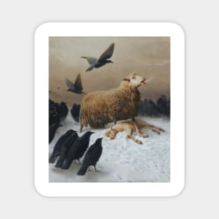 Anguish Oil Painting Remastered Sheep Magnet