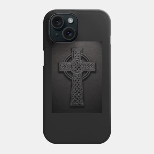 Celtic Knotwork Cross Leather Texture 1 Phone Case