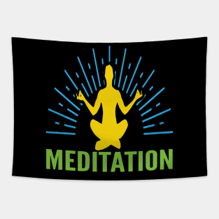 Meditation Mindset Yoga Tapestry