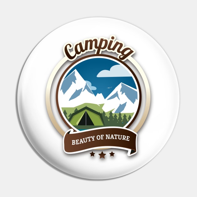 Camping - Beauty of nature - Design Pin by LR_Collections