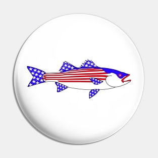 American Flag Striped bass The American Striper Pin