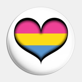 Large Vector Heart in Pansexual Pride Flag Colors Pin