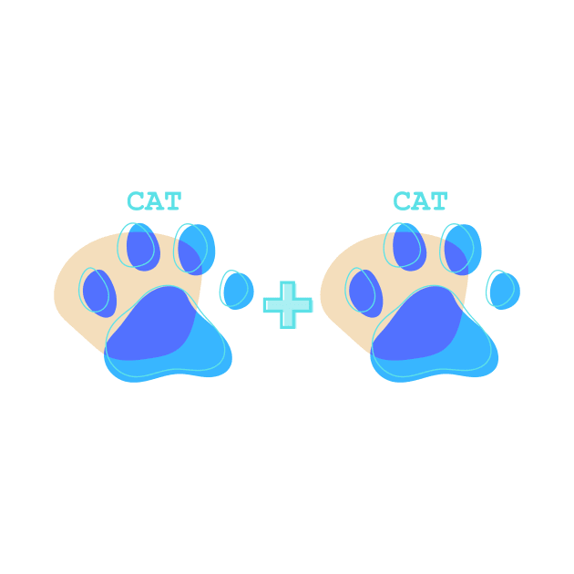 Cat + cat | French play on words by Fayn