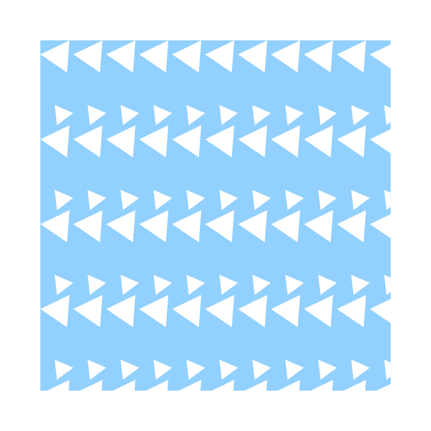 Geometric pattern Triangles sky blue by Kirovair