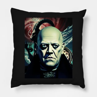 Gothic Aleister Crowley The Great Beast of Thelema in front of Baphomet Pillow