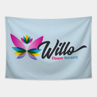 Willo (dark) Paladins Champion Logo Tapestry