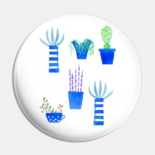 Cacti and Succulents Watercolor Pin