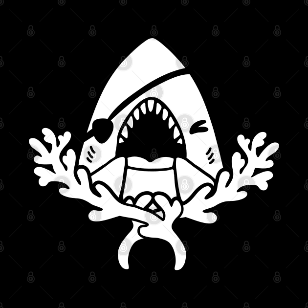 Pirate Sharky Roger by bytesizetreasure