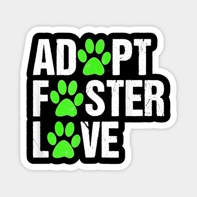 Dog Adoption Rescue Dogs Adopt Cat Shelter Paw Gift Magnet by Activate