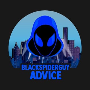 Black Spider Guy Advice (City Background) T-Shirt