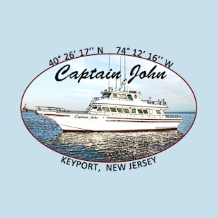 Capt John Oval Boat T-Shirt