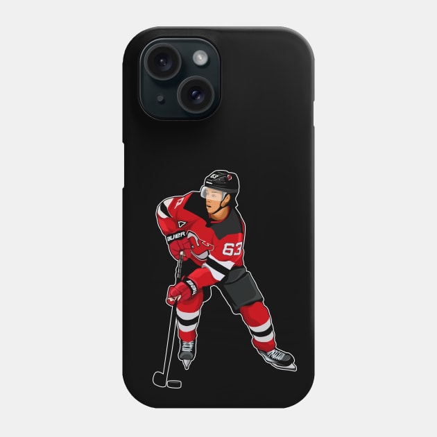 Jesper Bratt #63 Play The Puck Phone Case by GuardWall17