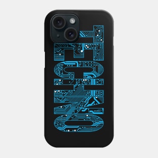 Blue Techno Music Lover Circuit Board Phone Case