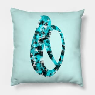 Paint Splash Letter O Pillow