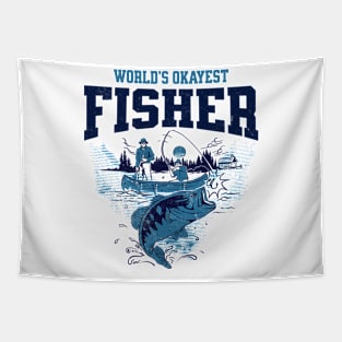 Worlds Okayest Fisher Tapestry