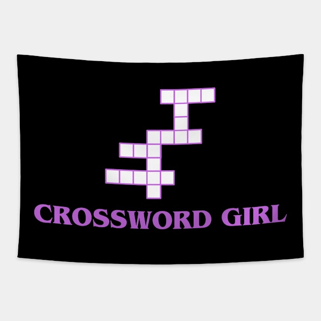 Crossword Girl Tapestry by HobbyAndArt