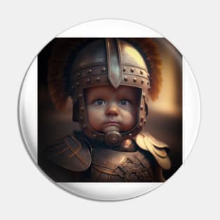 A Cute Gladiator Baby Pin