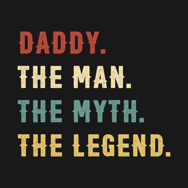 Fathers Day Gift Daddy The Man The Myth The Legend by Soema