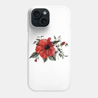 Red Hibiscus Phone Case