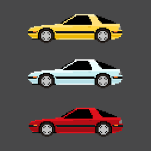 Mazda RX7 FC Pixelart Combo T-Shirt