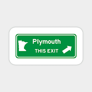 Plymouth Minnesota Highway Exit Sign Magnet