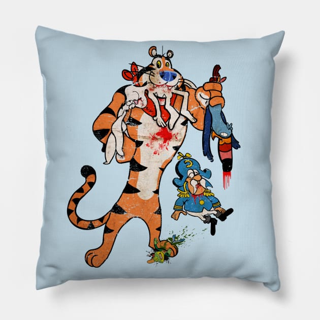 Cereal Killer (Vintage Version) Pillow by scottsherwood