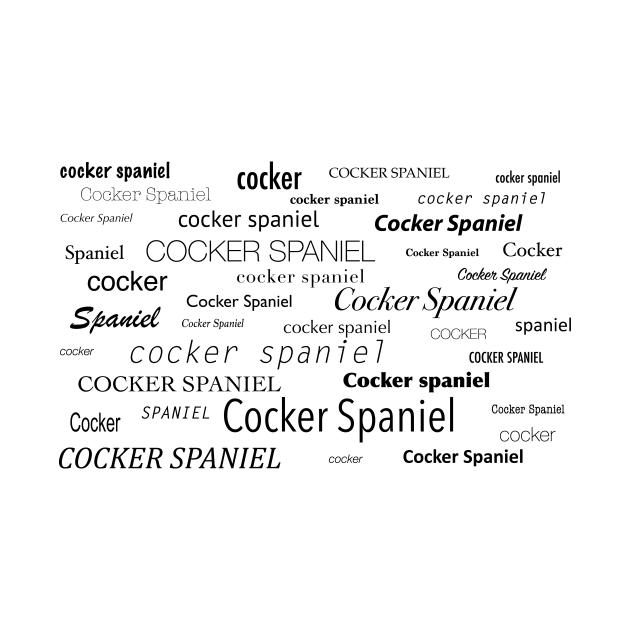 Cocker Spaniel Word Cloud by Tillowin