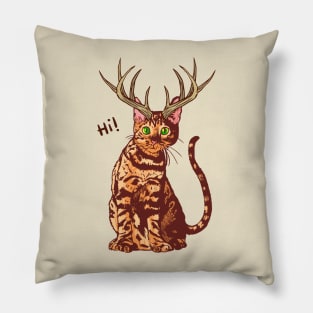 Antler Cat Pillow