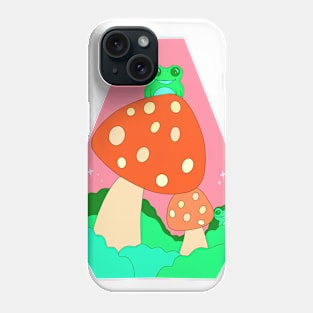 frogs and toadstool Phone Case