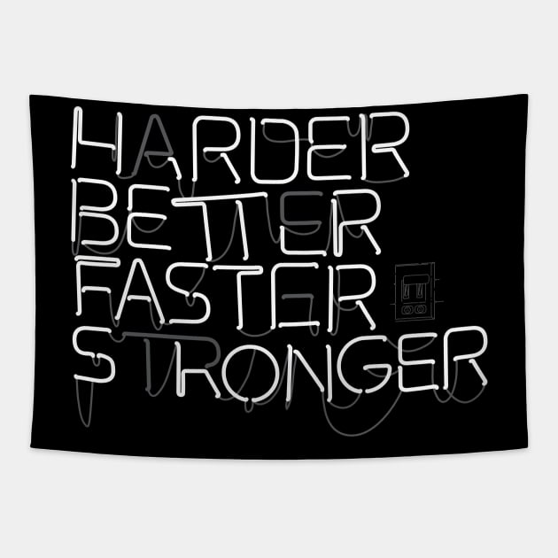 Harder Better Faster Stronger Punk Tapestry by vo_maria