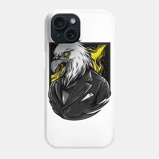 Sparrow Hawk Eagle Grey Yellow Phone Case