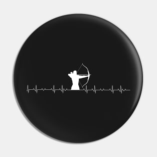 archery heartbeat Pin