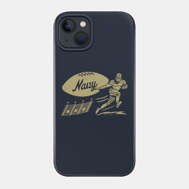 Vintage College Football - Navy Midshipmen (Gold Navy Wordmark) - Navy - Phone Case