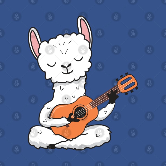 llama playing guitar by Mako Design 