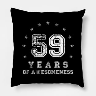 Vintage 59 years of awesomeness Pillow
